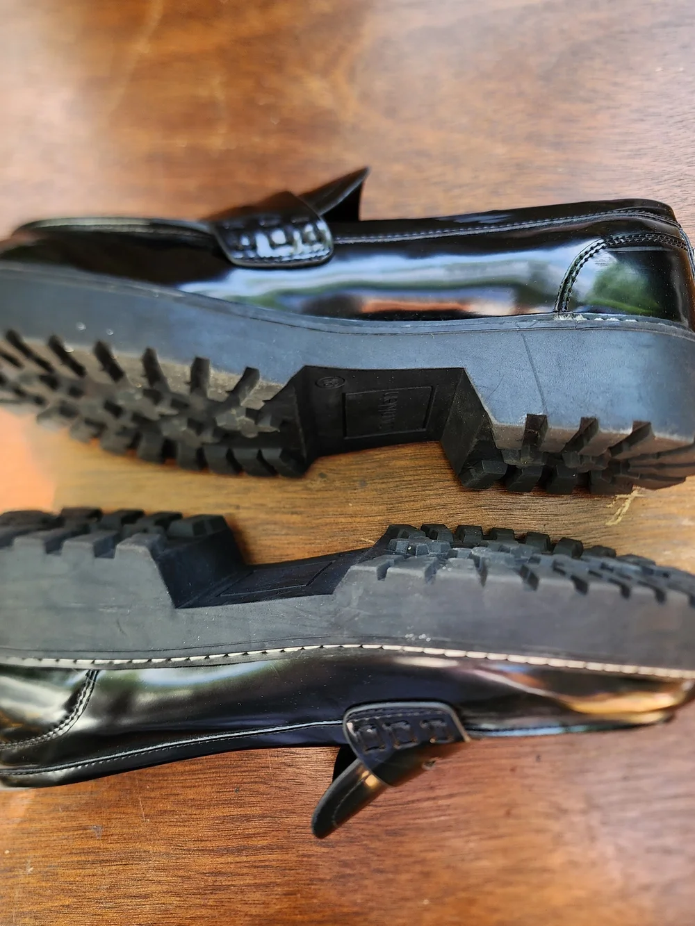 Calvin Klein Black Suzie Lug Sole Penny Loafers [9]